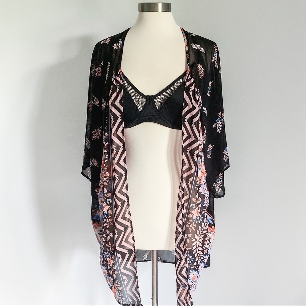 Express Factory Sheer Kimono Coverup One Size/FM